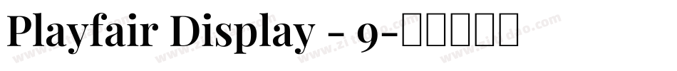 Playfair Display - 9字体转换